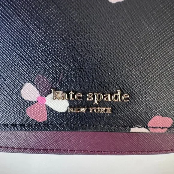Kate Spade New York Cameron Dusk Buds Floral Crossbody – Burgundy/Black Multi - Picture 5 of 12